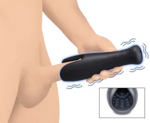 10X Vibrating Silicone Masturbator Stroker