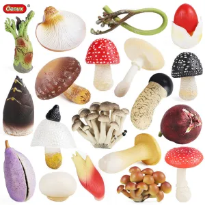 19pcs/set Mushroom Model Vegetable Props Children's Puzzle Toy Decoration Decoration Scene Props