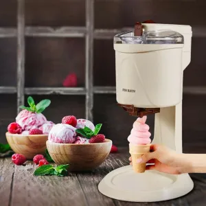 220V Electric Ice Cream Maker Auto Mini Household Fruit Kids DIY Kitchen Machine