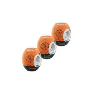 Crunchy - Masturbator Egg Set - 3 Pieces - Orange