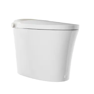 DeerValley DV-1S0150/DV-1S0150-V3 Tankless Smart Toilet,Off-seat Auto Flush,Foot Kick Flush,Night Light,Modern Elongated Toilet with Warm Water