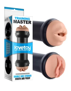 LOVETOY - TRAINING MASTER DOUBLE SIDE STROKER - MOUTH   ANUS - NUDE