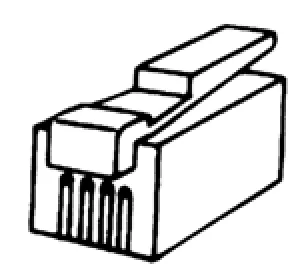 MODULAR PLUG 4 CONDUCTOR FOR HANDSET