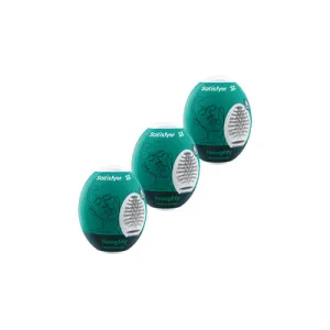 Naughty - Masturbator Egg Set - 3 Pieces - Dark Green