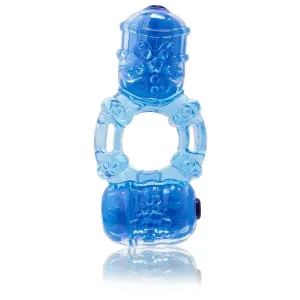 Screaming o Silicone Blue Multi Speed Vibrating Cock Ring for Him