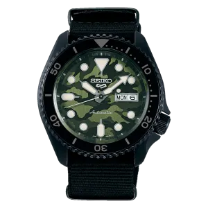 Seiko 5 Sports Automatic SKX Street Style Black Nylon Strap Watch SRPJ37K1