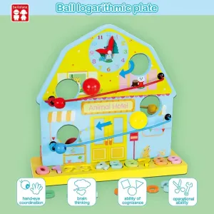 Wooden Educational Logarithmic Plate Ball Rolling Game